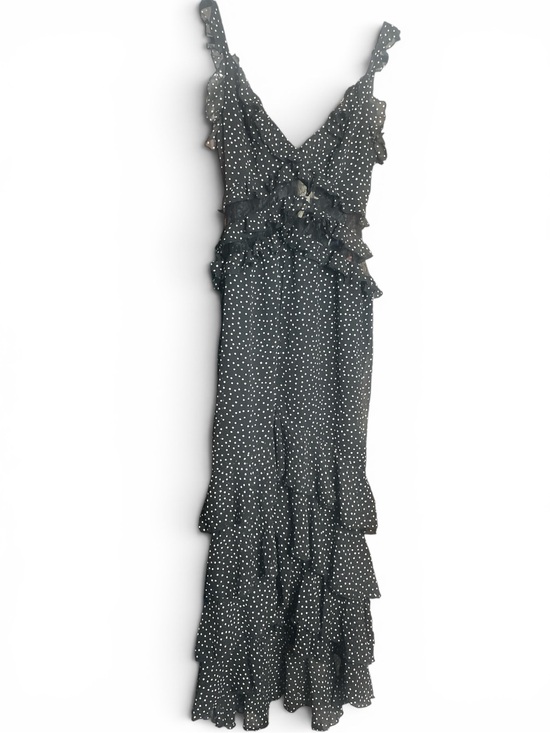 SHEIN Dresses & Skirts - Black Polka Dot Ruffle Maxi Dress new Ptp 17.5